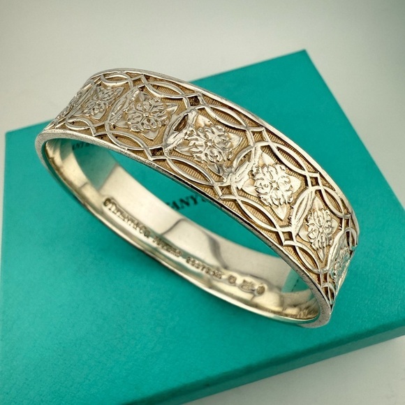 Tiffany & Co. Jewelry - RARE Tiffany & Co. Wide Makers Celtic Bangle in Sterling Silver 62g